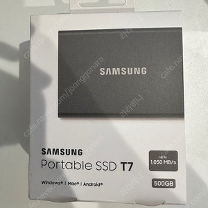 삼성 SSD T7 500G 1회 사용품 팝니다