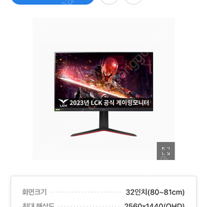 LG 울트라기어 32GP750 165