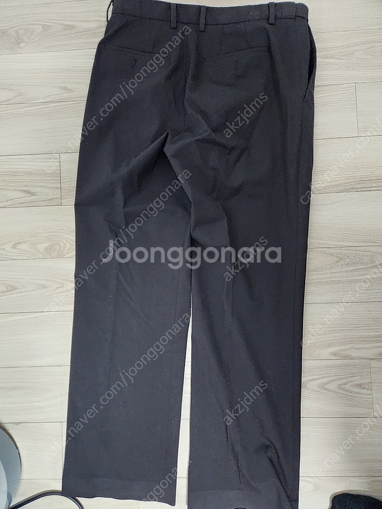 [32] 무신사 스탠다드 와이드 히든 밴딩 슬랙스 블랙--2