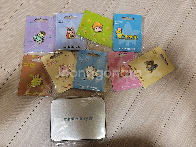 메이플 굿즈 더현대 몬스터 도트뱃지 슬라임 핑크빈 예티...--0