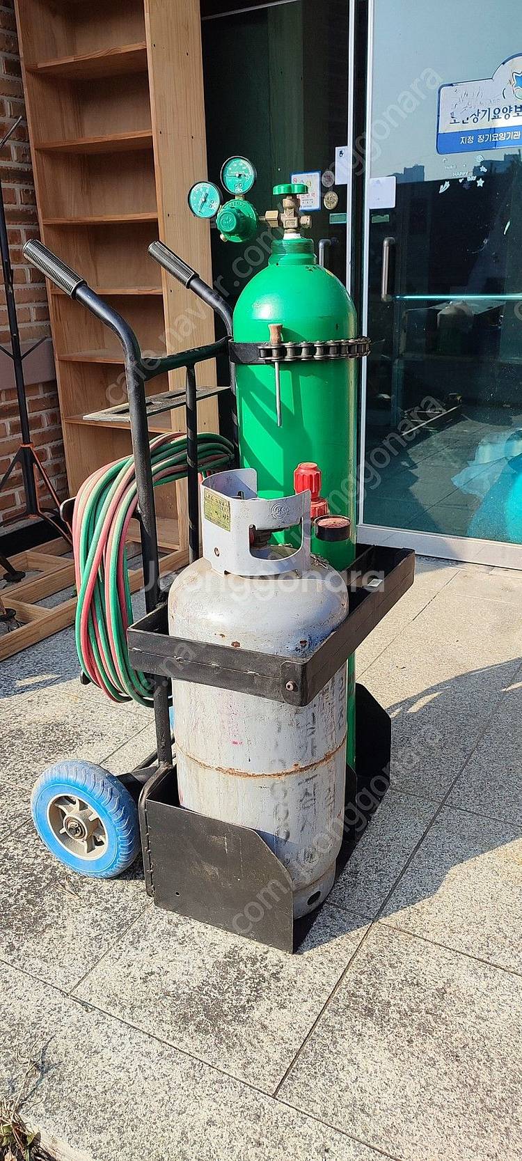 산소절단 세트 산소통 Lpg 토치 구르마--2