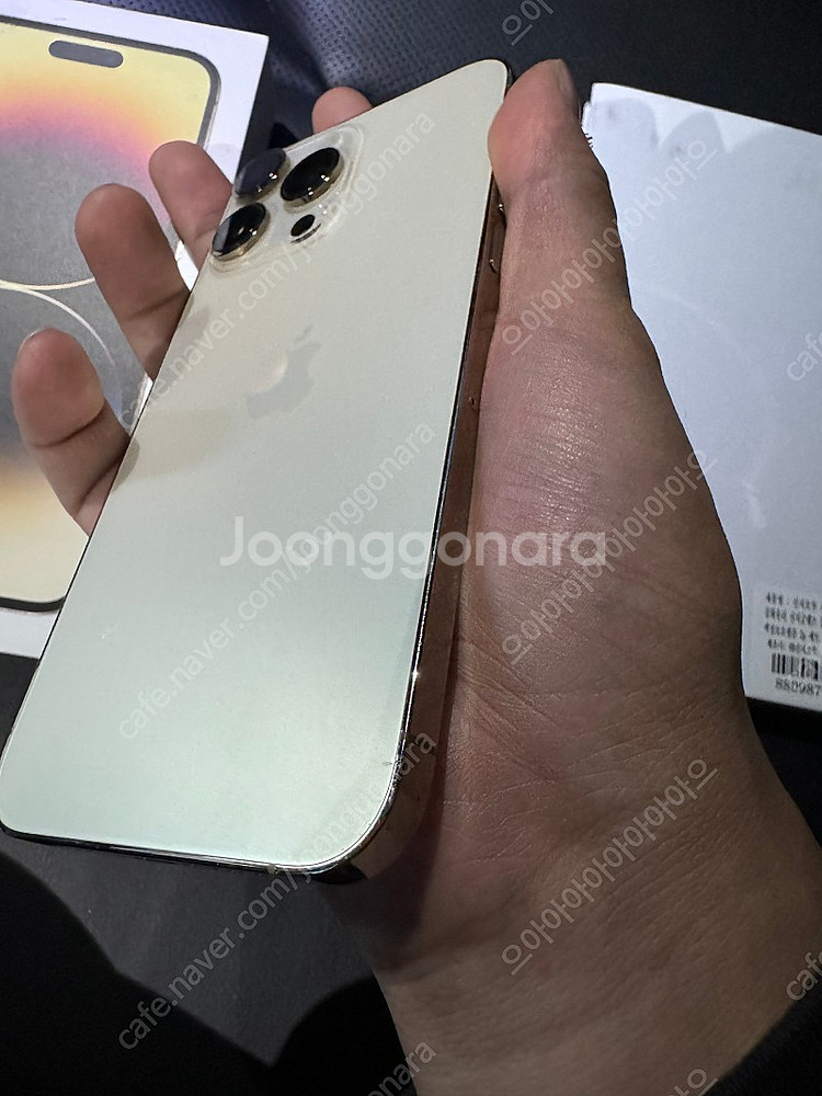아이폰14프로맥스 128gb 골드 판매합니다.(애플케어...--3