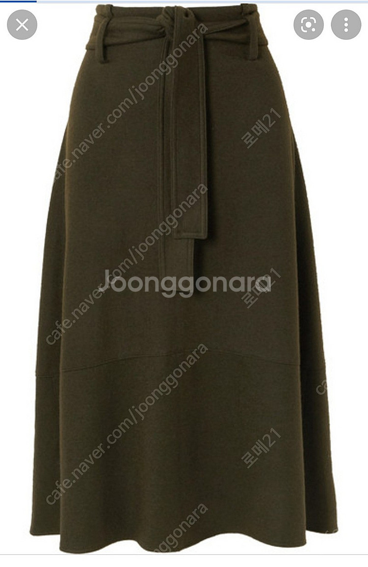 빈스 미디 울 스커트 00 사이즈 팝니다. 롱 치마 vince belted wool midi skirt--2