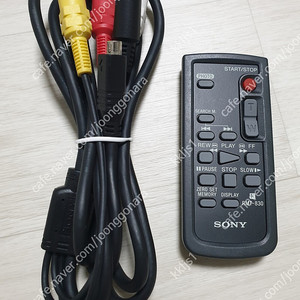SONY 소니 캠코더용 정품 리모콘 RMT-830, AV 출력 케이블