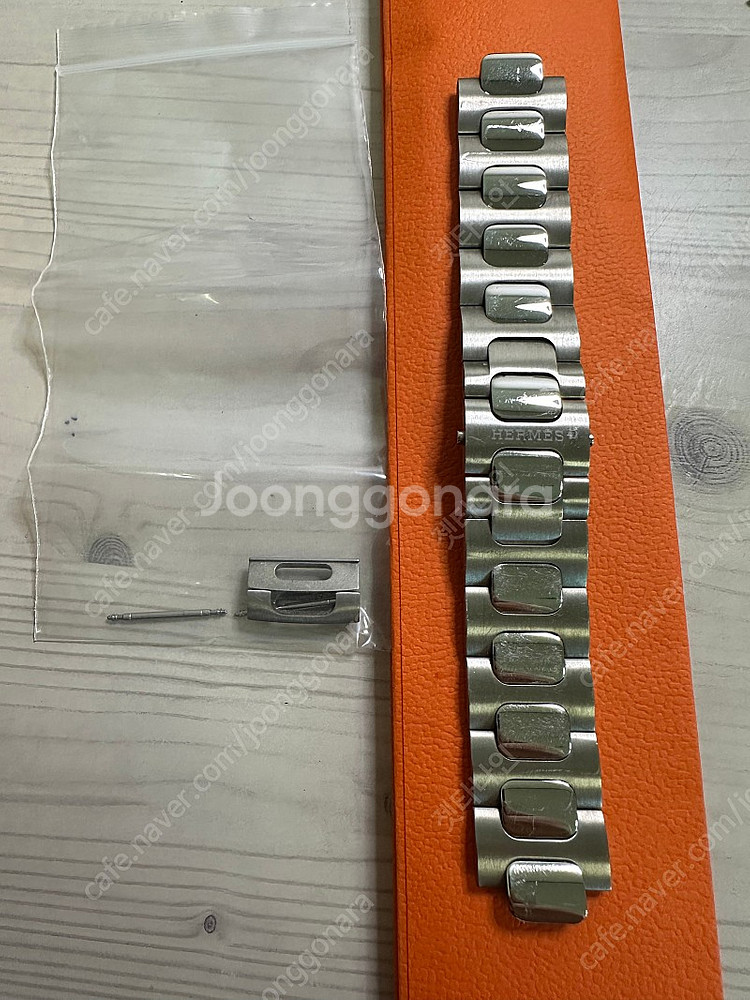 [판매] 에르메스 H08 티타늄 오렌지 러버 스트랩 + 티타늄 브레이슬릿 hermes--3