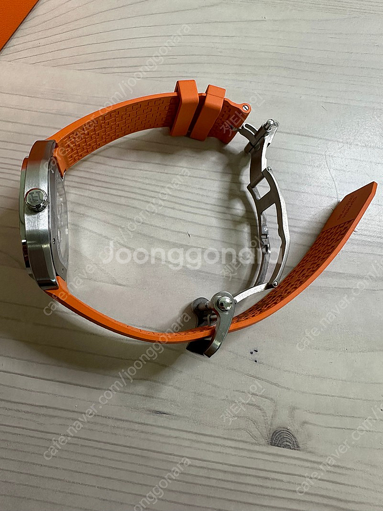 [판매] 에르메스 H08 티타늄 오렌지 러버 스트랩 + 티타늄 브레이슬릿 hermes--6