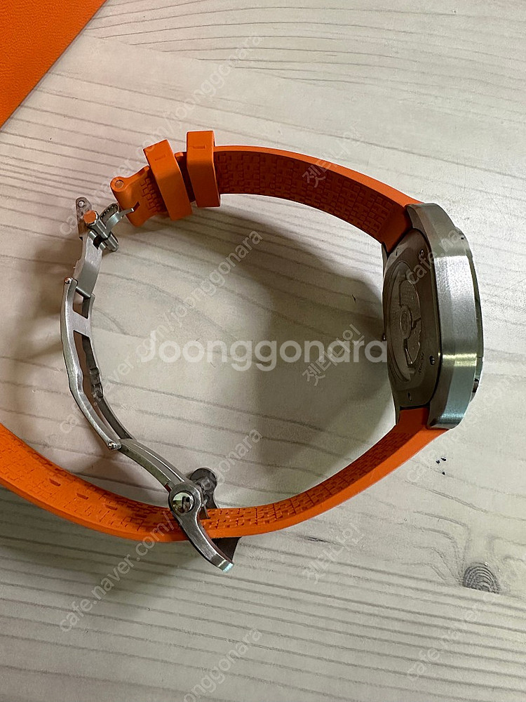 [판매] 에르메스 H08 티타늄 오렌지 러버 스트랩 + 티타늄 브레이슬릿 hermes--7