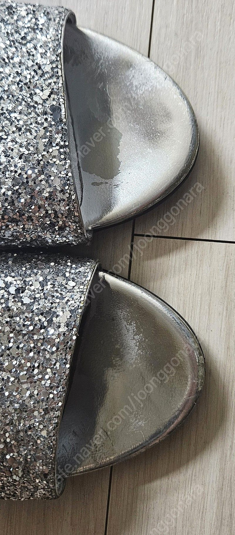 미우미우 글리터 슬라이드 샌들 36.5사이즈 이미지