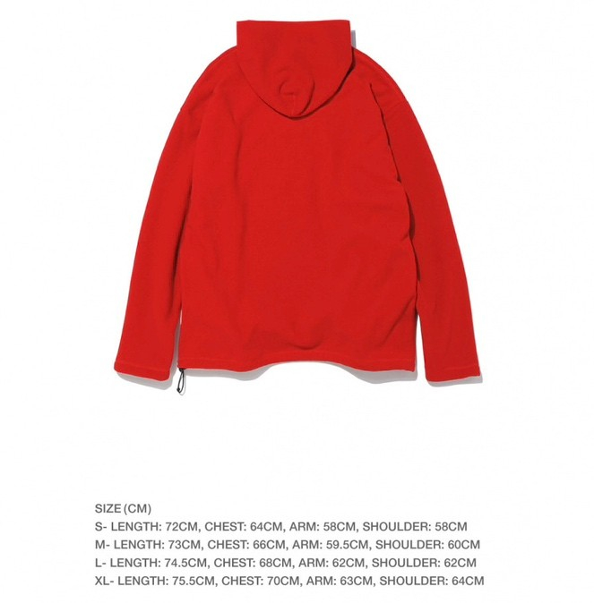 디스이즈네버댓 후드티 T-Logo Fleece Hooded Sweatshirt Red M--2