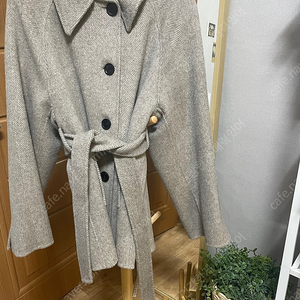 공유하기 TWF ALPACA SEMI DOUBLE HALF COAT [HAND MADE] GREY SIZE :XS