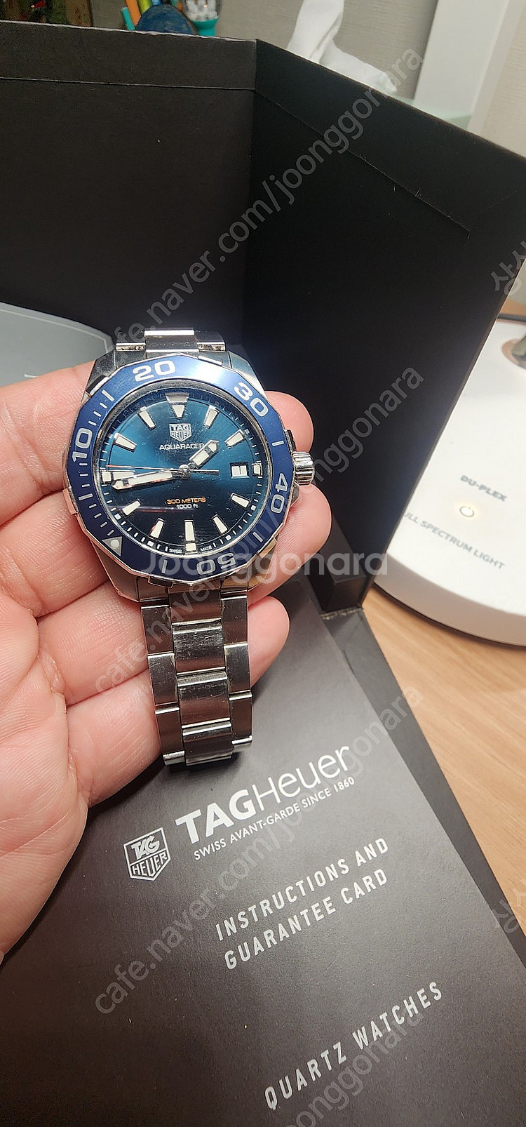 태그호이어 아쿠아레이서 쿼츠, 청판 41mm, 85만--1