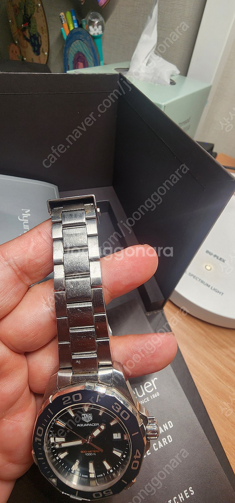 태그호이어 아쿠아레이서 쿼츠, 청판 41mm, 85만--2