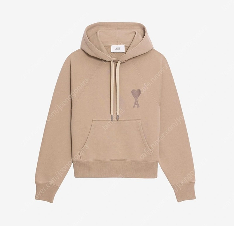 아미 하트로고 후드 베이지 사이즈L--0