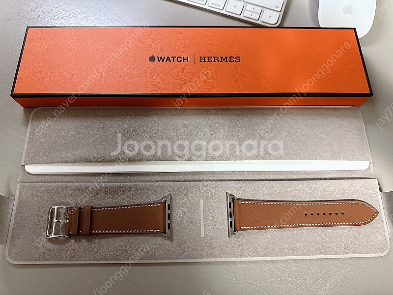 애플워치 에르메스 스트랩 골드45mm 새제품--0