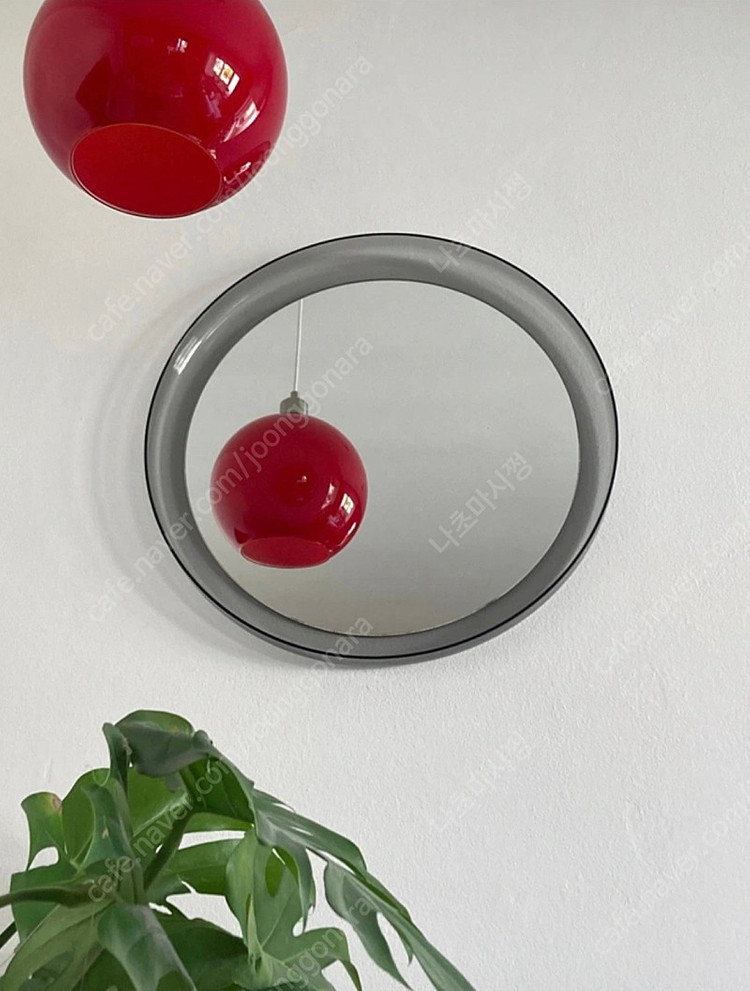 1970s 빈티지조명 미드센추리 빈티지 레드 글라스오팔--4