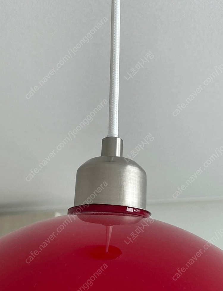 1970s 빈티지조명 미드센추리 빈티지 레드 글라스오팔--6