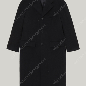 [던스트] UNISEX 2-WAY 3BUTTON CASHMERE COAT BLACK