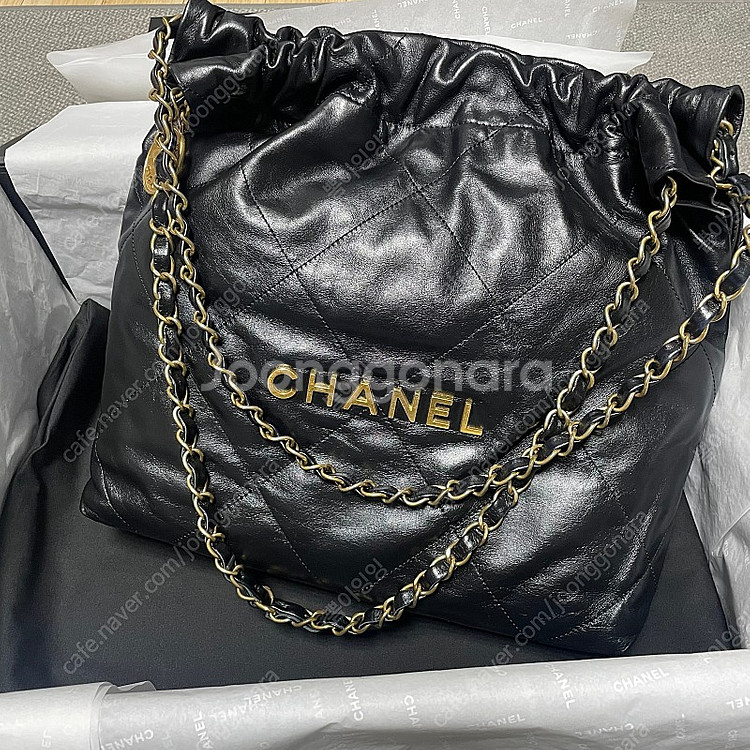 *정품*샤넬22백 스몰 골드--0