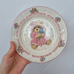 (레어)텐산 테디베어 핑크곰돌이 빈티지그릇