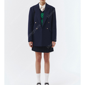 던스트 더블 자켓 UNISEX DOUBLE PEAKED JACKET BLUE NAVY