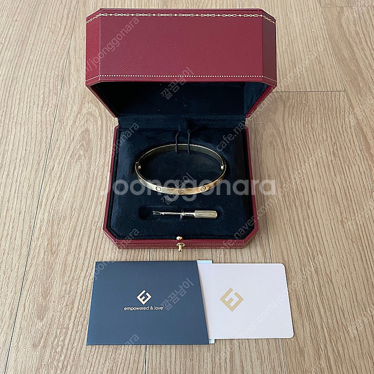 까르띠에 러브팔찌 엘로우골드 18k(38.83g) 사이...--7