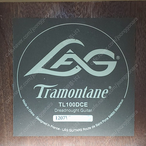 왼손기타 LAG(라그) Tramontane TL100DCE