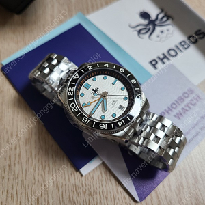 PHOIBOS(포이보스) WAVE MASTER(웨이브 마스터) GMT 200M Automatic Diver Watch PY049E Silver