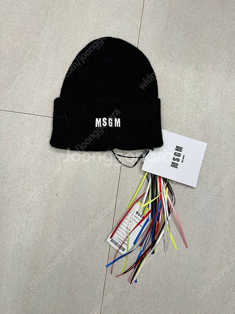 정품 msgm 로고 비니 새상품--3