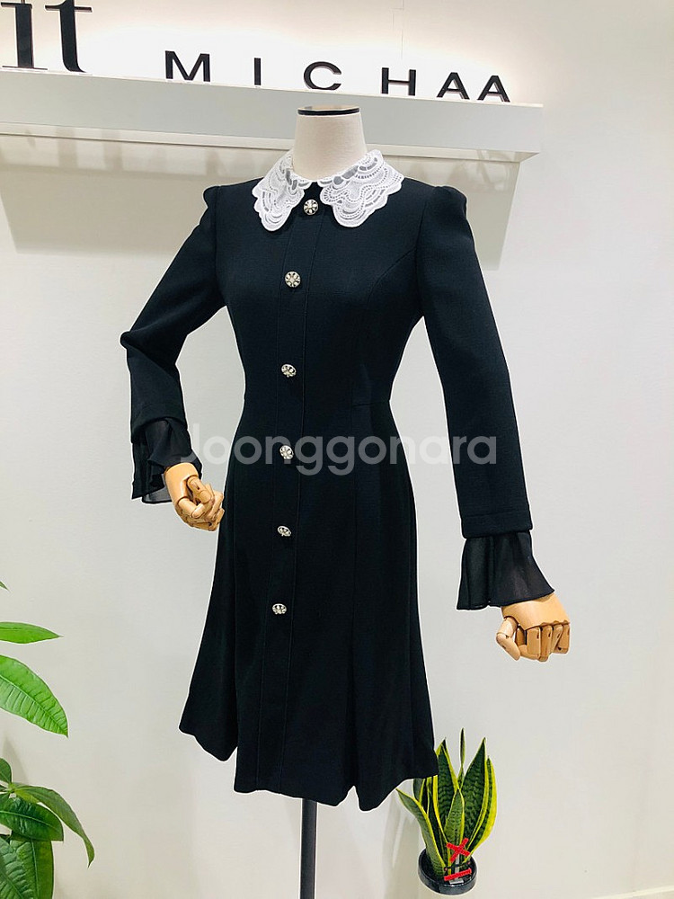 잇미샤 레이스 카라 원피스--2