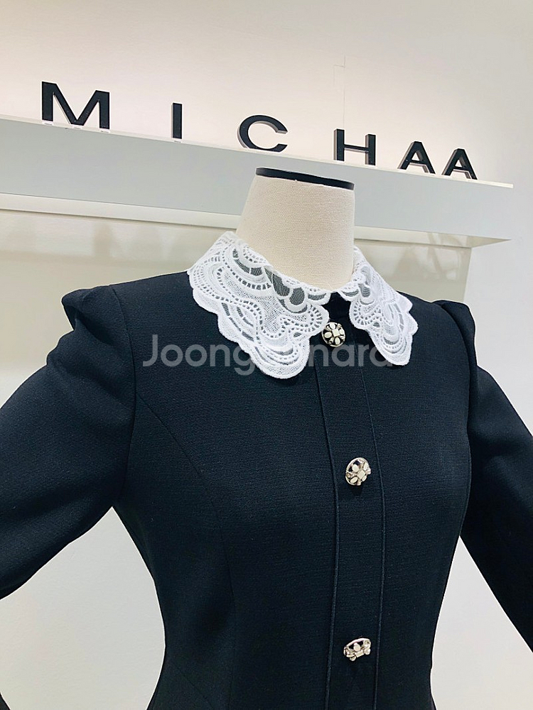 잇미샤 레이스 카라 원피스--5