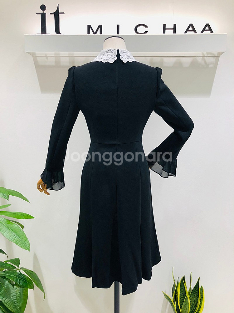 잇미샤 레이스 카라 원피스--9