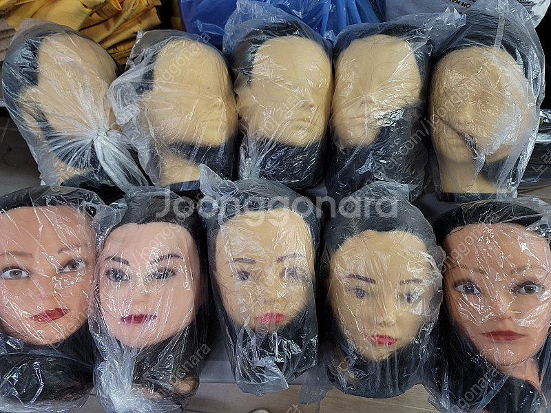 통가발.헤어마네킹.새제품,연습용가발,추가증정--7