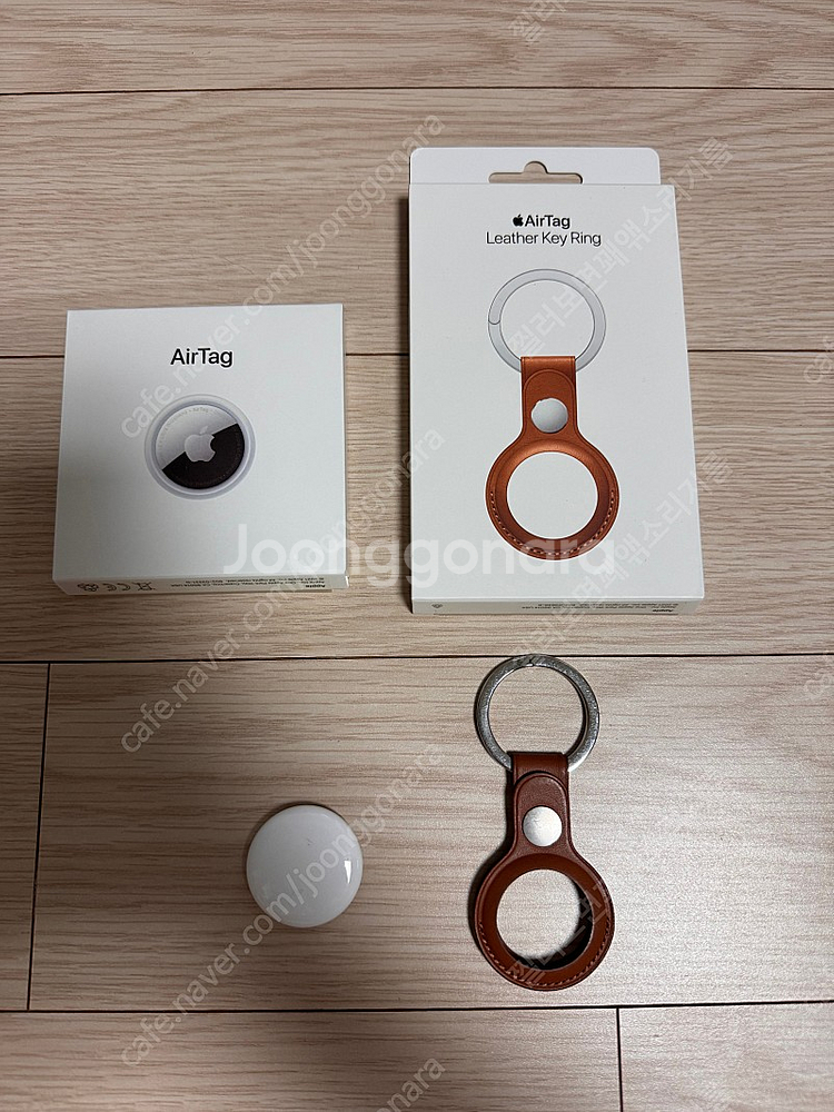 애플 에어태그 + 정품 레더키링 일괄 팝니다.--0