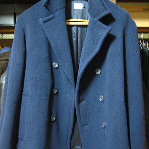 Denime melton wool double peacoat (dark navy) - 드님 멜튼 울 더블 피코트 (다크네이비) (made in romania , rumania)