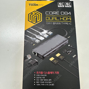 씽크웨이 CORE D84 듀얼 HDMI 13 in 1 .트리플모니터지원 멀티포트 허브 팝니다.