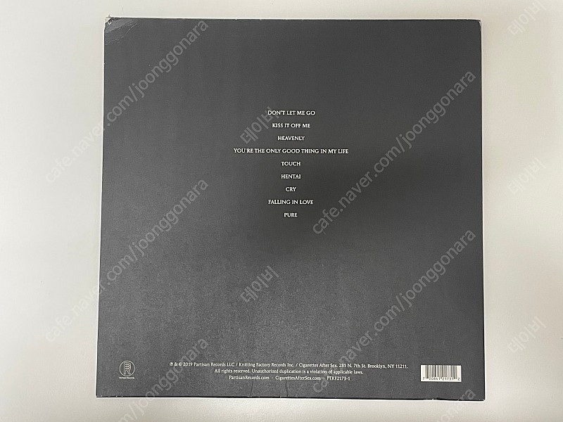 CIGARETTES AFTER SEX (섹후땡) LP cry 4.5만--2