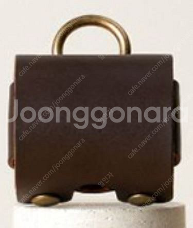 에어팟 프로 가죽케이스 브라운--1