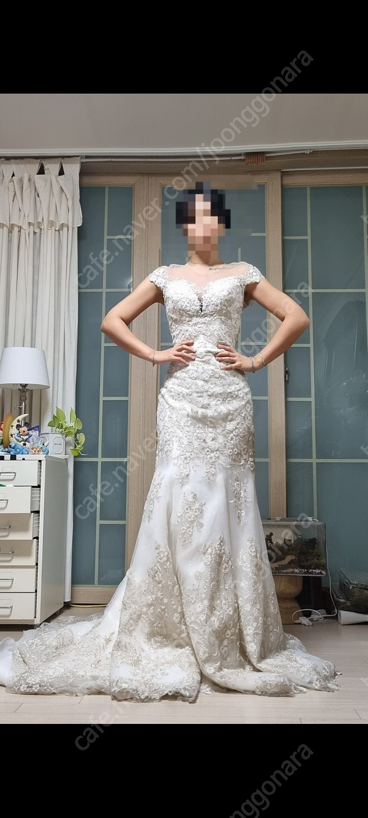 본식 촬영 드레스 . 비즈 머메이드 드레스--2