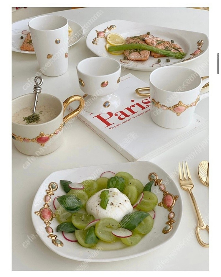 떼레즈 쥬얼플레이트/보석플레이트5종set미개봉 새제품(접시/그릇/오브제/플레이트/도자기/세라믹/테이블웨어/홈카페/홈...--1