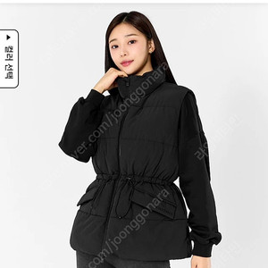 젝시믹스 하이넥 오버핏 패딩 베스트 블랙