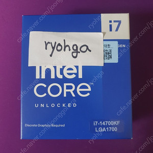 인텔 코어i7-14세대 14700KF (랩터레이크 리프레시) 정품 미개봉 45만에 팝니다