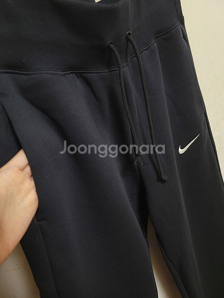 택달린새상품 정품 1개 S M - 나이키 플리스 도톰 기모 하이웨이스트 크롭 팬츠--6