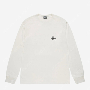 stussy basic 피그먼트 다이드 롱슬리브 내츄럴