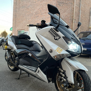 점검완료)야마하 TMAX 530 화이트 투브라더스 머플러구변완료 저렴하게 판매합니다!
