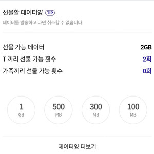 skt데이터 2기가 2200원 판매합니다