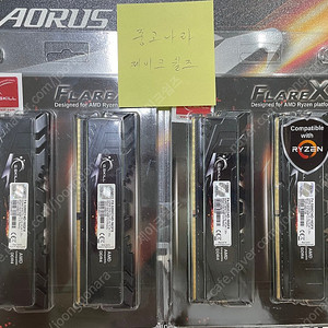 G.SKILL DDR4-3200 CL14 FLARE X 블랙 DUAL 패키지 32GB (8GBx4) 팝니다.