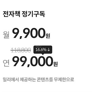 <판매중> 밀리의서재1년 구독권 판매합니다