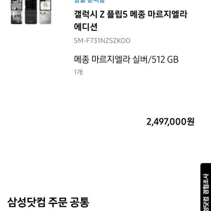 갤럭시 Z플립5 메종 마르지엘라 에디션 제트플립5