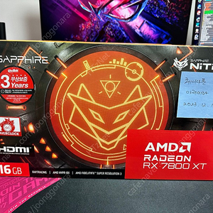 RX 7800 XT NITRO(RX7800XT) 팝니다