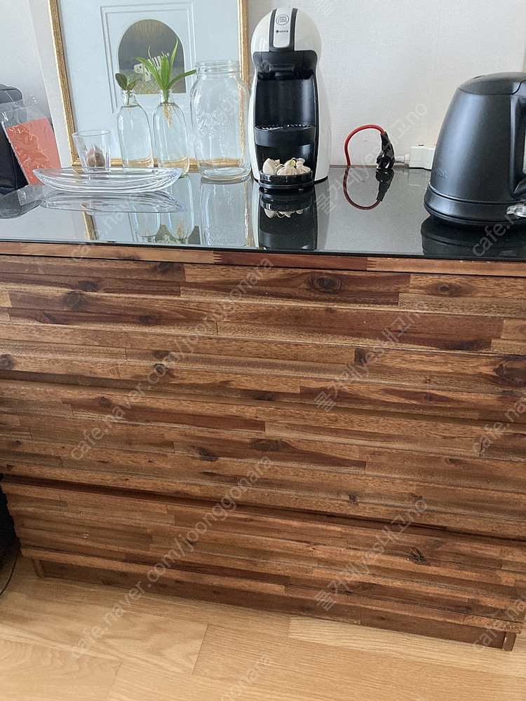 까사미아 그린랜드 화장대 서랍장 수납장 원목 이미지